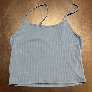 American Eagle Outfitters Blue Ribbed Shirt